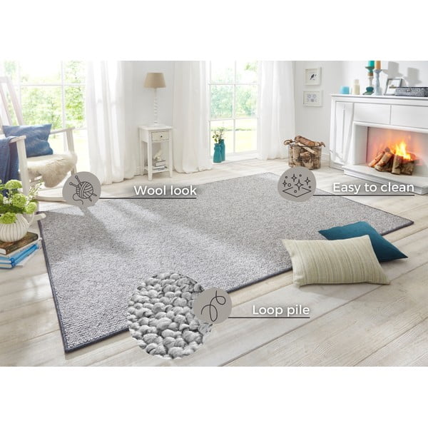 Pelēks paklājs 160x240 cm Wolly – BT Carpet-image-4