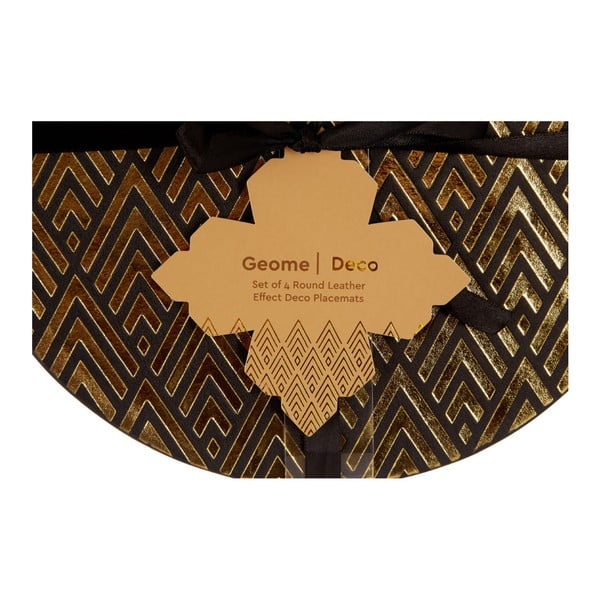 Galda paliktnis no ādas imitācijas/kartona (4 gab.) ø 25 cm Geome – Premier Housewares-image-1