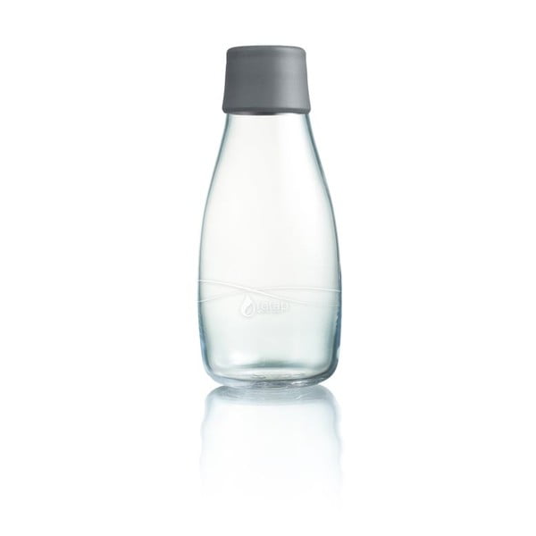 Pelēka stikla pudele ar mūža garantiju ReTap, 300 ml