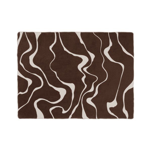 Brūns/krēmkrāsas pleds 150x200 cm Felu – noo.ma