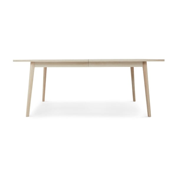 Dabīga toņa izvelkams ēdamgalds ar ozolkoka imitācijas galda virsmu 100x200 cm Nyborg – Furnhouse-image-1