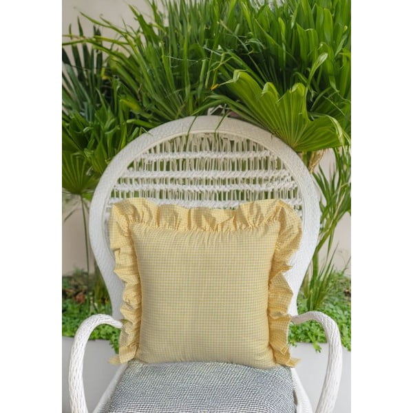 Kokvilnas spilvendrāna 45x45 cm Ruffled – Mila Home-image-1