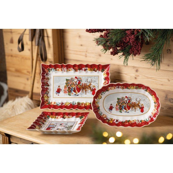Porcelāna servīzes šķīvis ar Ziemassvētku motīvu Villeroy & Boch, 30 x 19,8 cm-image-3