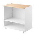 Balts metāla plaukts uz riteņiem 60x59x35 cm Tower – YAMAZAKI