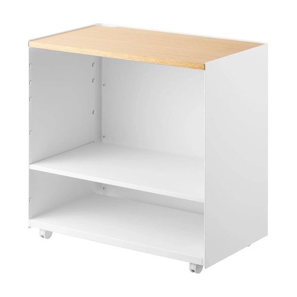 Balts metāla plaukts uz riteņiem 60x59x35 cm Tower – YAMAZAKI