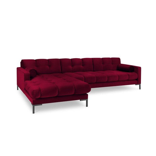 Sarkans samta stūra dīvāns Cosmopolitan Design Bali, kreisais stūris-image-2