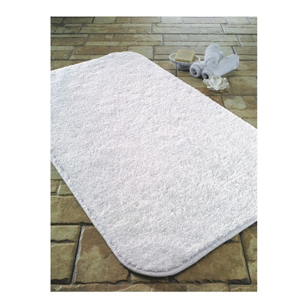 Balts Confetti Calypso kokvilnas vannas paklājs, 67 x 100 cm