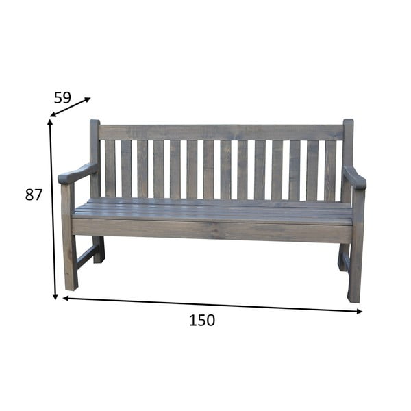 Pelēks koka dārza sols London – Rojaplast-image-3
