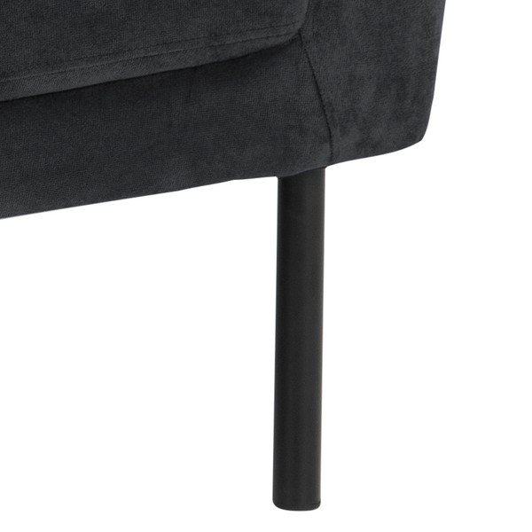 Antracīta pelēks samta dīvāns Actona Biloxi, 160 cm-image-2