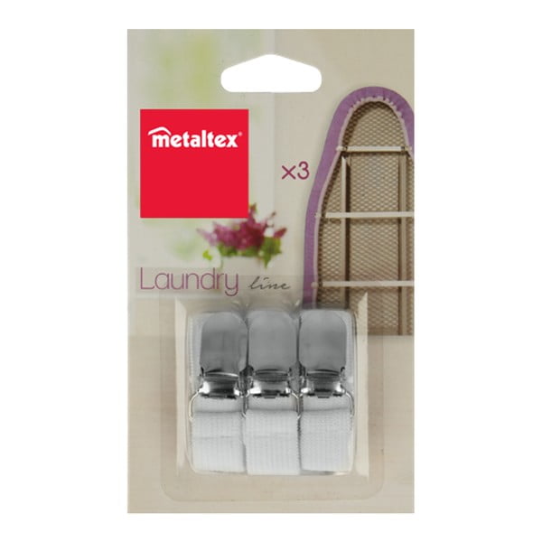 3 elastīgo skavu komplekts gludināšanas dēlim Metaltex-image-2
