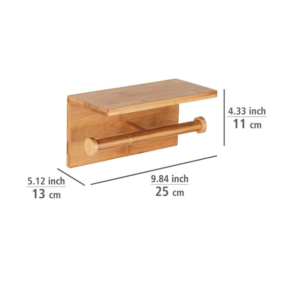 Sienas bambusa tualetes papīra turētājs Duo Bambusa – Wenko-image-2