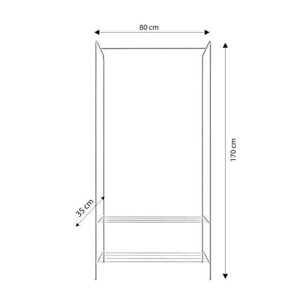 Zelta krāsas metāla drēbju pakaramais statīvs Frankenthal – Kalune Design-image-4