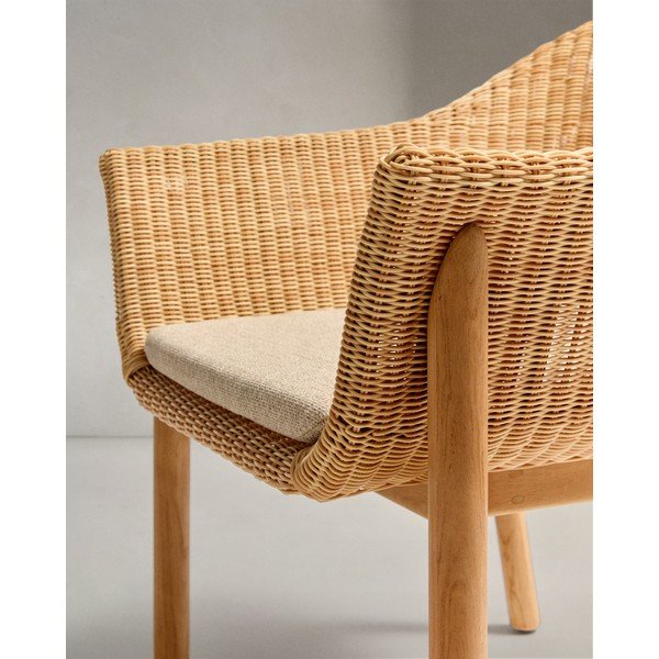 Dabīga toņa rotangpalmas dārza krēsls Galea – Kave Home-image-3