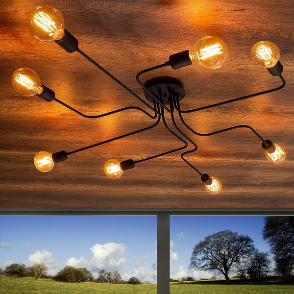 Melna sienas lampa Truva – Opviq lights-image-3