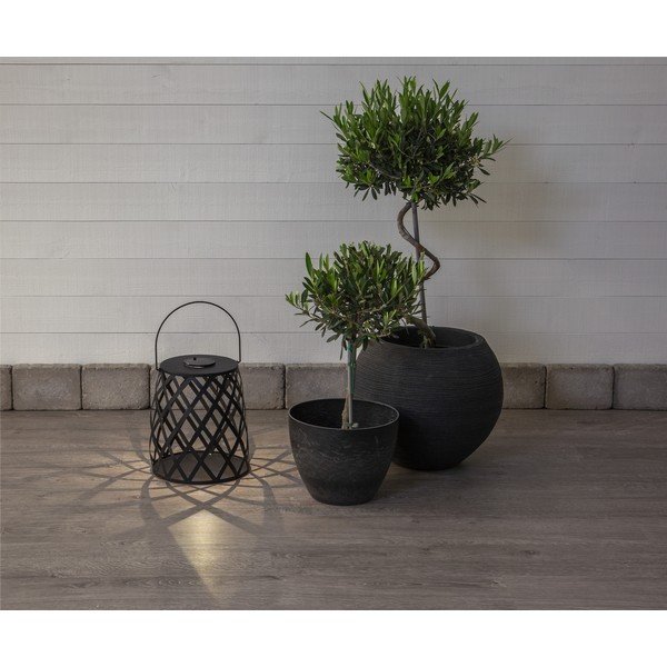 Melna LED laterna Star Trading Calabria, augstums 28 cm-image-1