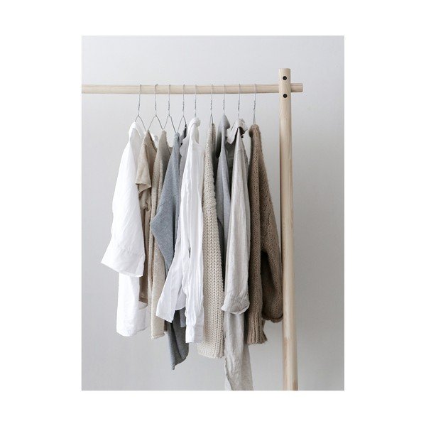 Melns drēbju pakaramais no priedes koka Karup Design Hongi Black-image-3