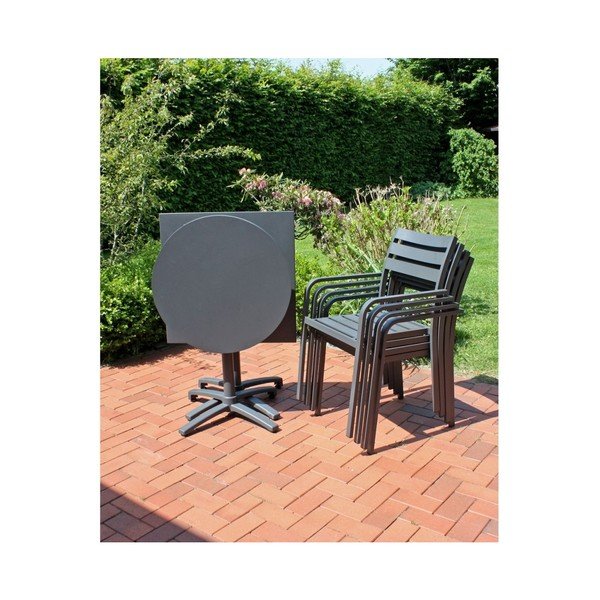 Pelēks dārza atpūtas krēsls Treviso – Garden Pleasure-image-2