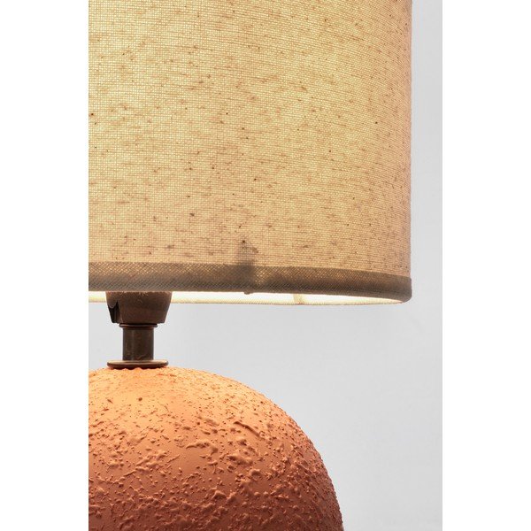 Terakotas oranža keramikas galda lampa ar auduma abažūru (augstums 32 cm) Irvin – Yes Everyday-image-3