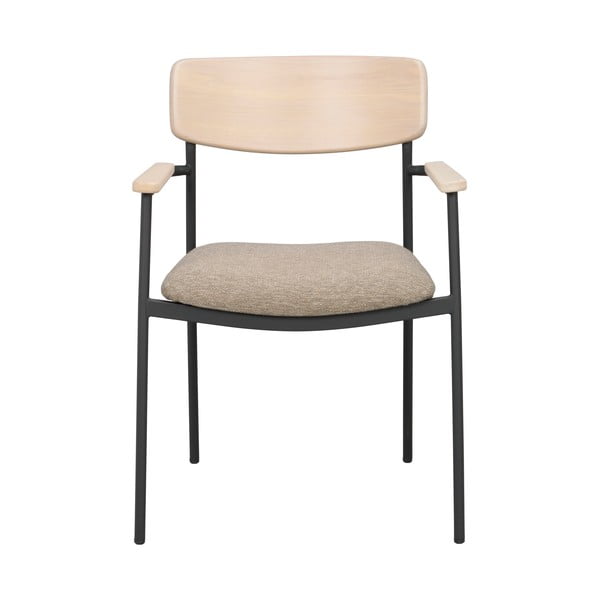 Bēši/dabīga toņa pusdienu krēsli (2 gab.) Maymont – Rowico-image-2