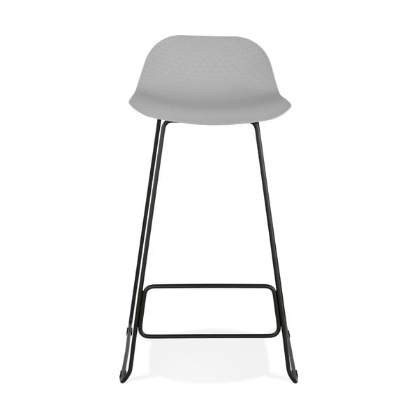 Pelēks bāra krēsls ar melnām kājām Kokoon Slade, sēdekļa augstums 76 cm-image-2