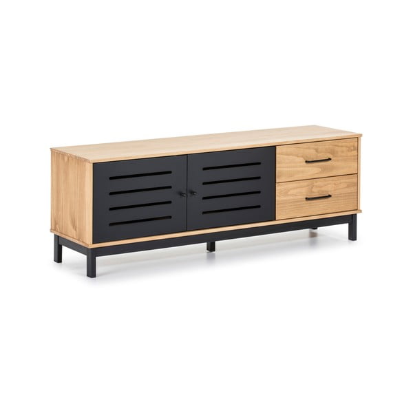 TV kumode ar koka konstrukciju un melnām detaļām Marckeric Alessia-image-2