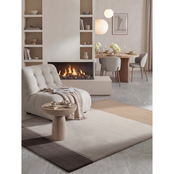 Brūns/krēmkrāsas vilnas paklājs 200x290 cm Quentin – Villeroy&Boch-image-1