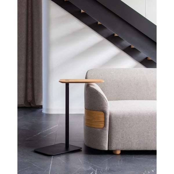 Metāla sānu galdiņš 42x34,6 cm Loop – Gazzda-image-1