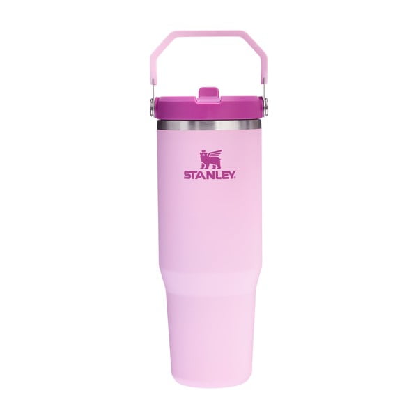 Rozā nerūsējošā tērauda termoss 890 ml IceFlow™ Flip Straw 2.0 Tumbler Cherry Blossom – Stanley