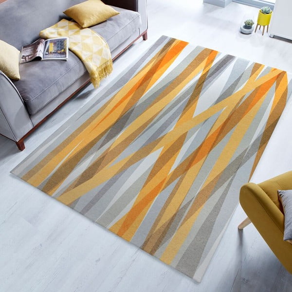 Oranžs/pelēks mazgājams paklājs 170x240 cm MATCH ISABELLA – Flair Rugs-image-1