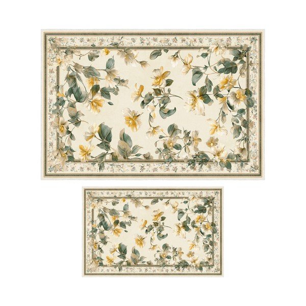 Bēši vannas istabas paklājiņi (2 gab.) 60x100 cm – Foutastic