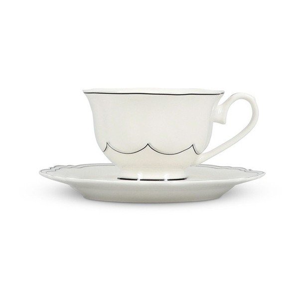 Baltas tasītes (2 gab.) no sintētiskā kaula porcelāna 190 ml Odette – S|P Collection