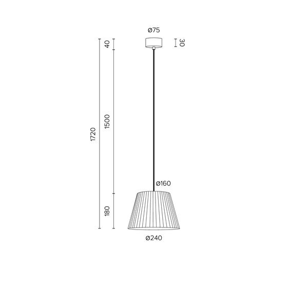Bēšs piekaramais lukturis Sotto Luce Kami, ⌀ 16 cm-image-2