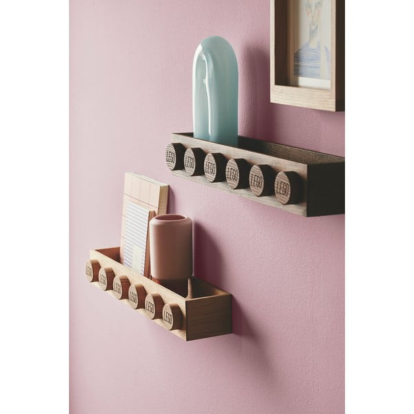 Bērnu sienas plaukts no beicēta ozolkoka LEGO® Wood-image-1