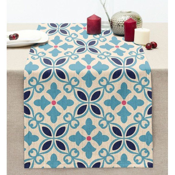 Galda celiņš 40x130 cm Blue Tiles – Mila Home-image-1