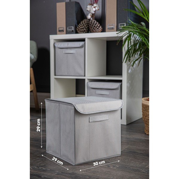 Auduma uzglabāšanas kaste ar vāku – Mioli Decor-image-2