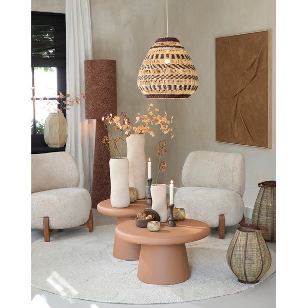 Terakotas oranžs apaļš žurnālgaldiņš ø 70 cm Kulona – Light & Living-image-1