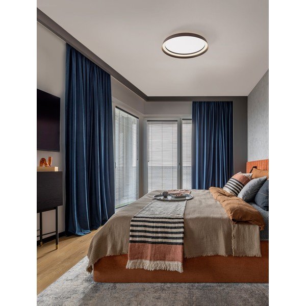 Brūna alumīnija LED griestu lampa ar regulējamu spilgtumu Ormi – Nova Luce-image-1