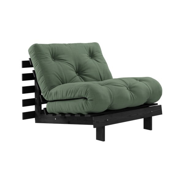 Zaļš atpūtas krēsls Roots Black Night – Karup Design