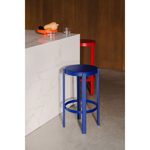 Zila tērauda bāra taburete (sēdekļa augstums 65 cm) Doon – noo.ma-image-1