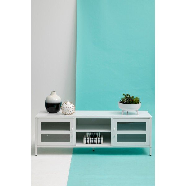 Balts tērauda TV galdiņš 150x50x45 cm Acier – Premier Housewares-image-3
