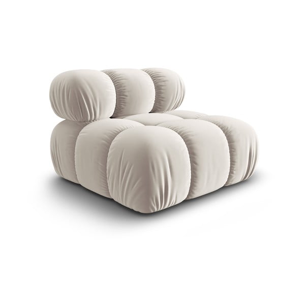 Bēša samta modulārā dīvāna daļa (vidējā moduļa) Bellis – Micadoni -image-3