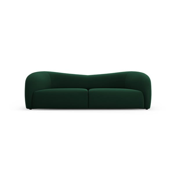 Tumši zaļš samta dīvāns 237 cm Santi – Interieurs 86