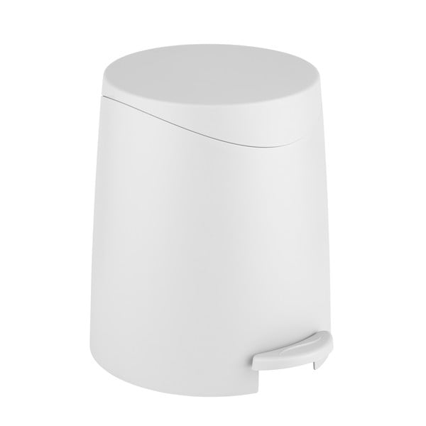 Balta plastmasas atkritumu tvertne ar pedāli 3 l Portes – Allstar