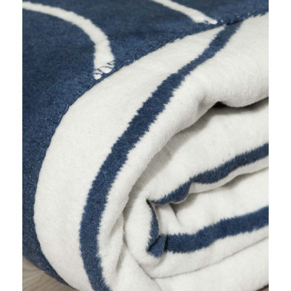 Balts/tumši zils pārklājs divvietīgai gultai 150x200 cm Twin – Oyo Concept-image-1