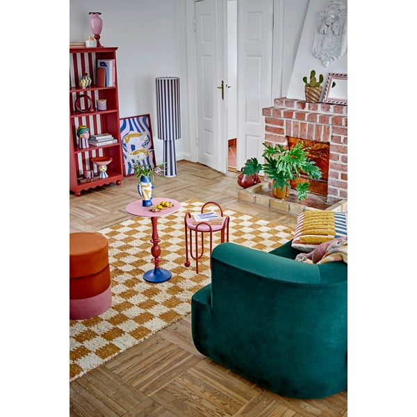 Bēšs/dzintara dzeltens kokvilnas paklājs 140x200 cm Chola – Bloomingville-image-1