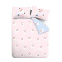 Rozā divguļamā gultas veļa 200x200 cm Vintage Christmas Santa – Catherine Lansfield