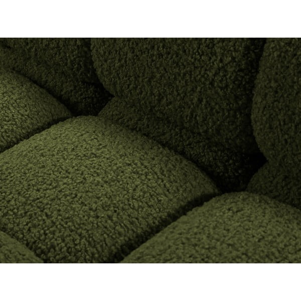 Zaļš modulārais stūra dīvāns no buklē auduma (ar labo stūri) Bellis – Micadoni Home-image-1