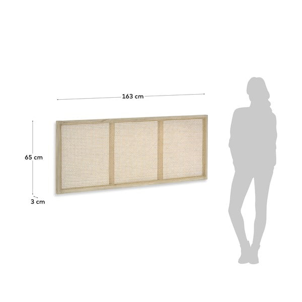 Dabīga toņa rotangpalmas galvgalis 163x65 cm Rexit – Kave Home-image-4