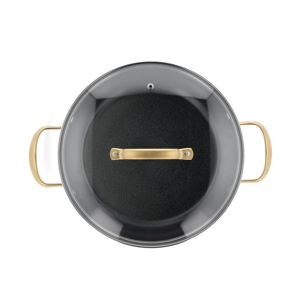 Alumīnija katls ar vāku un nelīpošo pārklājumu piemērots indukcijas plītij 2,6 l – Holm-image-2