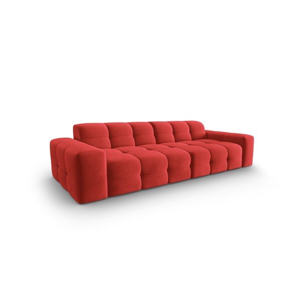 Sarkans samta dīvāns 255 cm Kendal – Micadoni Home-image-3